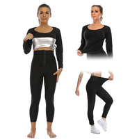 Tute da ginnastica per la perdita di peso da donna taglie forti esecuzione di Fitness palestra esercizio dimagrante giacca e pantaloni da Sauna caldi