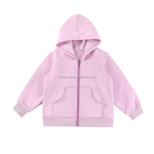 Felpe <span class=keywords><strong>con</strong></span> cappuccio in bianco per ragazze di lusso di lusso pesante francese <span class=keywords><strong>con</strong></span> <span class=keywords><strong>Zip</strong></span> - Product Image 6