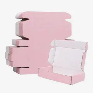 Оптовая продажа розовая упаковка почтовая коробка бумажная коробка Почтовая доставка подписка картонная почтовая коробка с индивидуальным логотипом