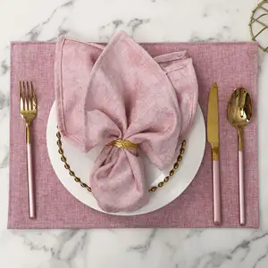 Weddings Cloth Napkins Cotton Linen Party Restaurant Dinners Banquet Hand Towels High Quality Table Setting Handmade