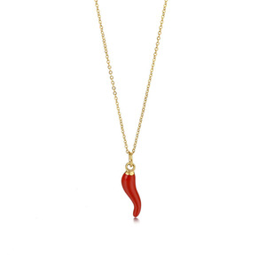 Collier avec pendentif <span class=keywords><strong>Little</strong></span> Chili pour <span class=keywords><strong>homme</strong></span> |   Bijoux de mode vintage plaqués or, chaîne à maillons carrés, pour anniversaire - Product Image 6