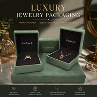Boîte à bijoux de luxe en microfibre avec logo personnalisé, boîte d'emballage pour bague et collier, coffret cadeau en velours de qualité supérieure pour emballage de marque