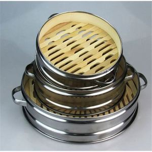 Acrylbox avec poignée en bambou, <span class=keywords><strong>grand</strong></span> cuiseur à couscous, cuiseur vapeur pour dim sum, récipient en bambou, artisanat traditionnel en bambou pour la cuisson du riz - Product Image 4