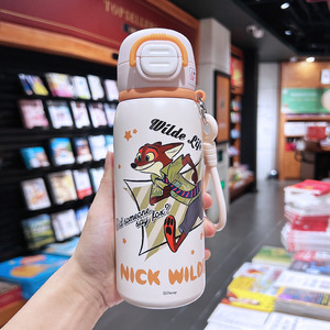 Termo Infantil de Dibujos Animados, Mickey, <span class=keywords><strong>Spiderman</strong></span>, Stitch, Zootopia, Nick, Botella de Agua de Acero Inoxidable con Pajita, Termo Portátil - Product Image 5