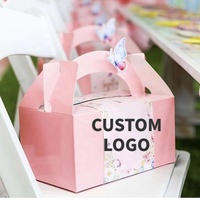 Boîtes personnalisées pour dragées, bonbons et biscuits, emballage pour gâteaux de mariage et cupcakes, boîte à poignée