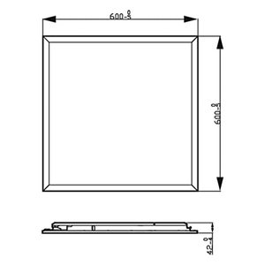 ไฟแผง LED แบบฝังฝ้าเพดานสำนักงาน รุ่นบางพิเศษ ขนาด 60x60 2 ฟุต 4 ฟุต 30w 40w 50w ลดราคา - Product Image 2