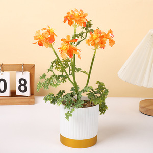 Fleur artificielle Mimosa Narcisse en PP, colorée, pour décoration intérieure, ornement végétal, 33 cm de haut, style nordique, décoration maison - Product Image 4