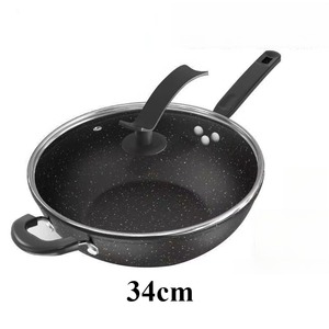 Sartén Antiadherente <span class=keywords><strong>de</strong></span> Fondo Plano Universal para Cocina <span class=keywords><strong>de</strong></span> Inducción y Estufa <span class=keywords><strong>de</strong></span> Gas, <span class=keywords><strong>Wok</strong></span> Chino sin Humo para Hogar y Hotel - Product Image 6