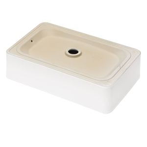 Lavabo Rectangular DB para Baño, 24x16, Porcelana Blanca, Montaje Sobre Encimera, Diseño Moderno - Product Image 3