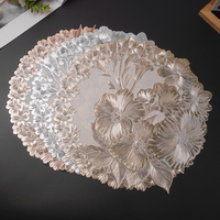 Sets de table ronds en PVC résistants à la chaleur et lavables, avec bords surjetés, isolants thermiquement, pour la maison, les restaurants et les cafés