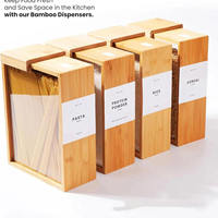 Boîte de rangement créative minimaliste en bois de bambou, style vintage chinois, en bois massif, écologique, grande capacité, qualité alimentaire