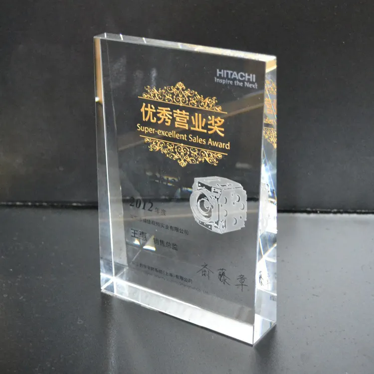 Personalizzare cristallo placca cuneo trofeo premio MH-J0903