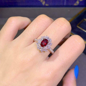 1.17ct Unheated Pigeon's Blood Ruby <b>Ring</b> 18K gold pave 46pc diamond 0.548ct AIGS certificate luxury Jewelry gemstone <b>ring</b> - Product Image 1