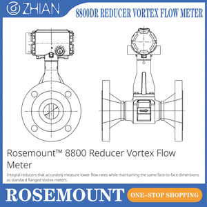เซ็นเซอร์วัดอุณหภูมิแบบรวม Emerson/Rosemounta พร้อมหน้าแปลนแบบลดการโค้งงอ รุ่น 8800 และมัลติแวร์เบิลโฟลว์มิเตอร์แบบลดการโค้งงอ - Product Image 3