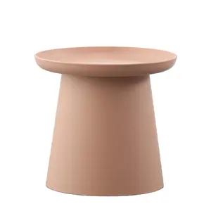 ขายร้อนจีนผู้ผลิตกลางแจ้งห้องนั่งเล่นสีชมพูพลาสติกขนาดเล็กโต๊ะข้างเตียง