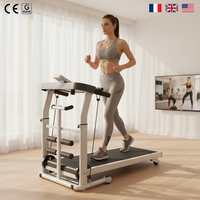 Umweltfreundliches Manuelles Laufband für Bodybuilding und Lauftraining mit Steigungsfunktion, Robustes Nicht-Elektrisches Laufband für Zuhause