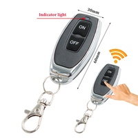 Module de commutation récepteur 1 CH 220V + kit de télécommande émetteur à code d'apprentissage RF 433MHz pour porte de garage, éclairage