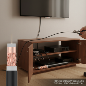 Bobina da 100m di cavo coassiale TV nero T100plus, 16PRtC (Televes 215501) - Product Image 3