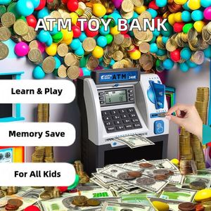 Electronic Mini ABS Bank Machine Fishboy Upgraded Power-Off <b>Memory</b> ATM Piggy Bank Toy for Kids Plastic Debit <b>Card</b> Storage - Product Image 3