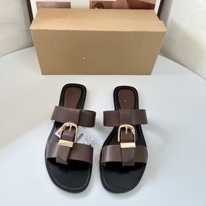 Nouvelles sandales plates de printemps ZA pour femmes, avec boucle de ceinture, bout rond, chaussures de plage, mode, à porter à l'extérieur, pantoufles - Product Image 2
