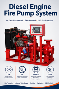 Système de pompage incendie à moteur diesel sur châssis, certifié NFPA 20 FM UL, pour l'approvisionnement en eau de lutte contre l'incendie 	 Système - Product Image 4