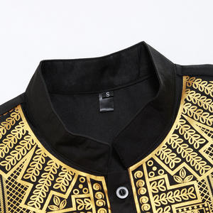 S-2XL Мужской легкий комплект из двух предметов с длинным рукавом в африканском стиле, традиционная Повседневная рубашка и брюки, уличный комплект одежды - Product Image 3