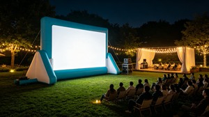 Pantalla de Proyección Inflable Gigante Portátil, Pantalla de <span class=keywords><strong>Cine</strong></span> Inflable Personalizada para Eventos Comerciales y Campamentos - Product Image 5
