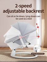 Multifunktionale Elektrische Baby-Schaukelwiege Neugeborenen-Babywippe Automatische Schaukelwiege Moderner Tragbarer Badezimmer-Sessel mit Musik