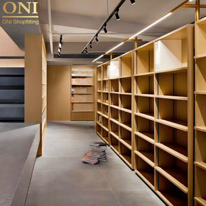 Estantería <span class=keywords><strong>Central</strong></span> de varios niveles Vitrina de madera Librería Muebles de biblioteca - Product Image 4