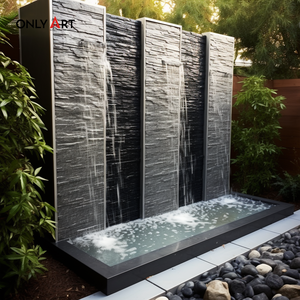 <span class=keywords><strong>Fontaine</strong></span> murale cascade en granit personnalisée <span class=keywords><strong>fontaine</strong></span> murale extérieure en marbre de haute qualité pour <span class=keywords><strong>terrasse</strong></span> décor de débit d'eau <span class=keywords><strong>fontaine</strong></span> murale en marbre - Product Image 3