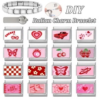 Pulsera de Acero Inoxidable Apilable, Modular y Multifuncional de la Serie Roja, Regalo Cristiano Creativo para Cumpleaños, Diseño DIY