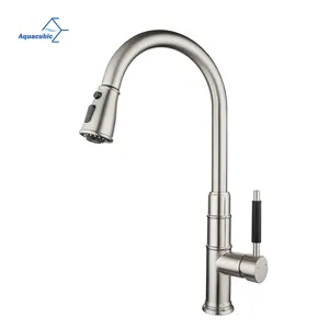 New Style 304 Stainless Steel Kitchen Taps Pull Down Kitchen Mixer Sink Kitchen Faucets With Sprayer