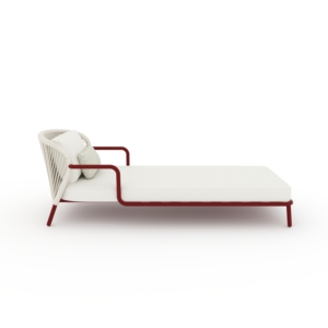 Set di Chaise Longue di Lusso per Esterni, Moderna Sdraio da Patio con Cuscino Impermeabile per <span class=keywords><strong>Hotel</strong></span> e Bordo Piscina - Product Image 3