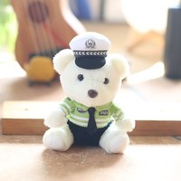 Peluche personnalisée : Ours en peluche, lapin, ou animal en peluche doux sur le thème de la police ou des pompiers, avec logo personnalisé pour la promotion de souvenirs