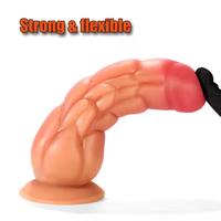 Gode réaliste en silicone liquide monstre énorme avec ventouse forte gode flexible ultra doux pour la masturbation de femme