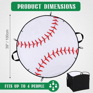 2 in 1 Baseball Picnic Large Waterproof <b>Foldable</b> Outdoor Mat Sand Proof <b>Beach</b> Camping Blanket for Sporting Events Travel - Product Image 2
