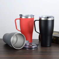 Grand couvercle de gobelet en acier inoxydable isolé sous vide à double paroi de 20oz, matériau 304, pour le stockage des bouteilles d'eau et de bière.