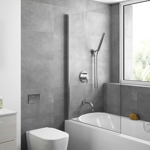 Pantalla de <span class=keywords><strong>bañera</strong></span> sin marco de varios tamaños, <span class=keywords><strong>Panel</strong></span> de ducha de vidrio templado transparente con sello antifugas, divisor de baño moderno - Product Image 3