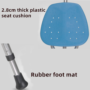 Bastón antideslizante para ancianos, multifuncional, de tres patas, telescópico, bastón para caminar al aire libre para ancianos con asiento con luces - Product Image 3
