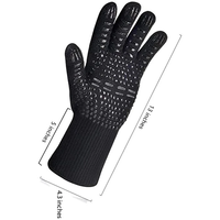 Gants de barbecue une pièce gants de four résistants aux hautes températures 500 800 degrés ignifuges pour barbecue isolation thermique gants pour micro-ondes