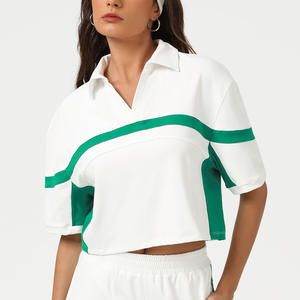 Sólido Tenis Golf Traje deportivo Nuevo Contraste de moda Color Ocio Correr Fitness Ropa Logotipo frontal-para comercio exterior - Product Image 3