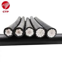 Cable de Alimentación XLPE Aéreo, Dúplex/Triplex, con Conductor de Aluminio de 0.6/1KV, 10mm, 16mm, 25mm, Superficie Galvanizada, ISO9001