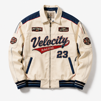 Veste en cuir pour homme de style vintage usé, personnalisable avec broderie, veste de motard rétro, fabricant OEM