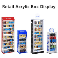 Usine un arrêt service câble de charge OEM ODM 1m 3.3ft PVC câble USB emballé dans une boîte acrylique accrocher sur présentoir de vente au détail