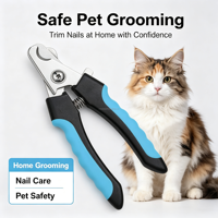 Outil de toilettage professionnel pour animaux de compagnie, poignée ergonomique antidérapante, coupe-ongles pour chat et chien