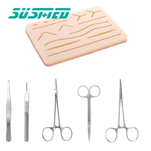 Chinese Factory Best Selling Surgical Training Suture Kit With Big Leather Case Suture Practice Kit Set