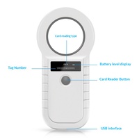 Lecteur d'étiquettes d'animaux OEM, scanner RFID pour animaux de compagnie, CKU NGKC, clinique vétérinaire, ferme, bétail, scanner d'étiquettes d'oreille pour chiens et chats, 125 134,2 KHz