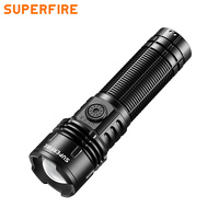 Lampe torche LED haute puissance SUPERFIRE Y28-N 550LM avec zoom - 8W, rechargeable par Type-C, 21700, en aluminium, étanche, pour le camping