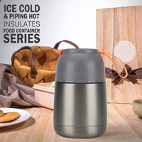 Récipient de nourriture thermique en acier inoxydable à double paroi isolé sous vide Thermos Chauffe-nourriture Flacon Boîte à lunch Pot de nourriture avec cuillère