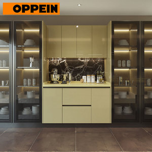 OPPEIN-armario de <span class=keywords><strong>cocina</strong></span> completo, sin asas, brillante, HPL, con isla central - Product Image 6